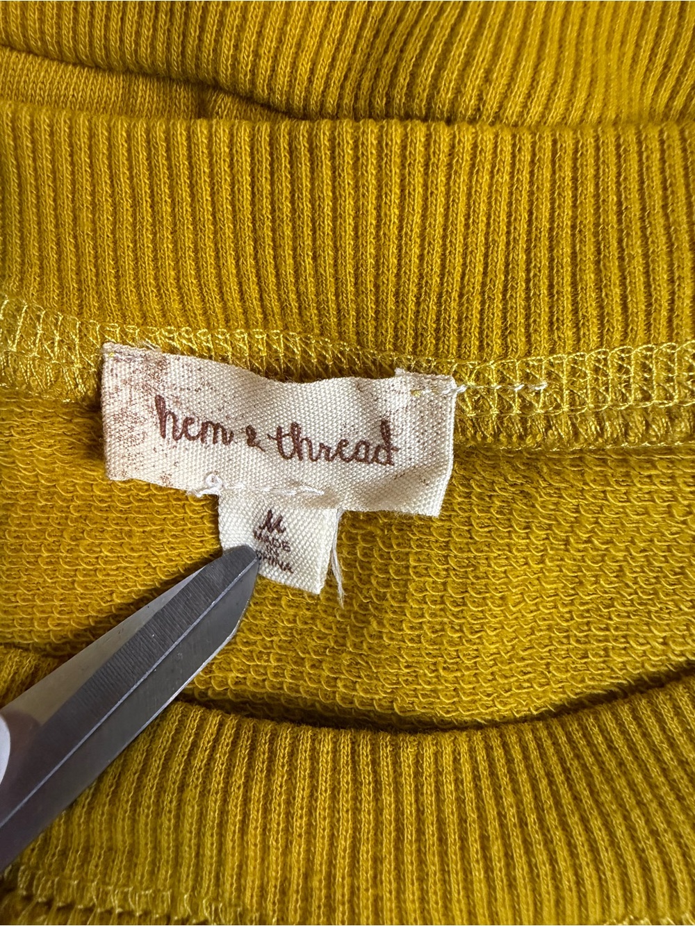 Hem & Thread Women's Mustard Tie-Dye Jogger Pants Set - Picture 8 of 9